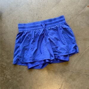 Women’s Blue Athletic Shorts with Drawstring